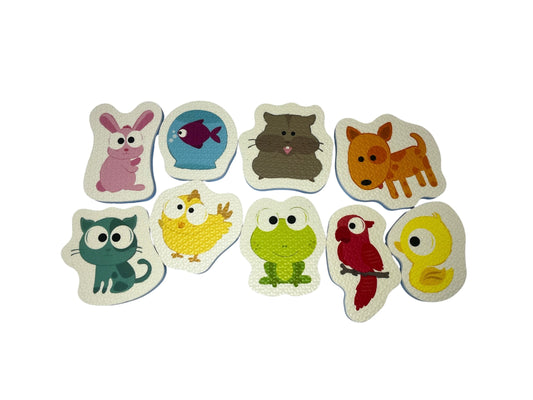 Pet Animals Foam Bath Toy Set – 9 Pieces