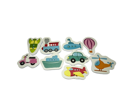 Transportation Foam Bath Toy Set – 9 Pieces
