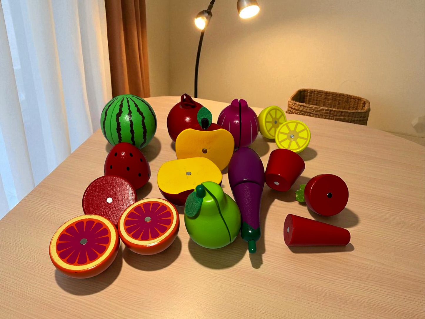 Wooden Cutting Set - Fruits & Veggies