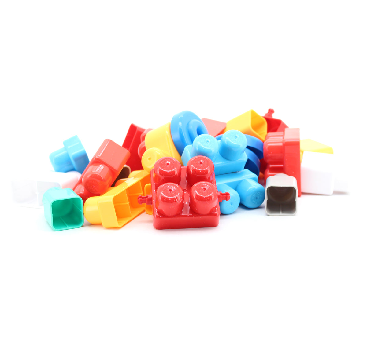 Cat-Themed Pull-Along Block Trolley Set – 30 Colorful Building Pieces | Build, Stack & Play with Purr-fect Fun (18M+)