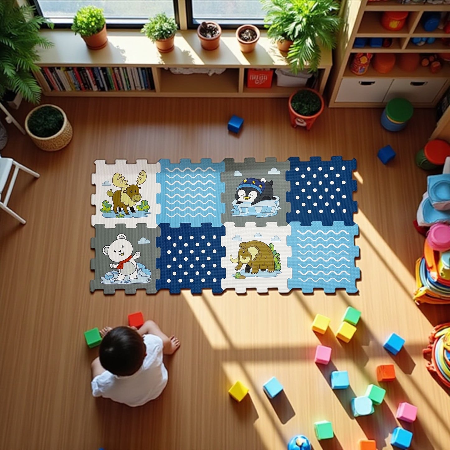 Arctic Animals Series (8 Pieces, 30x30 cm)