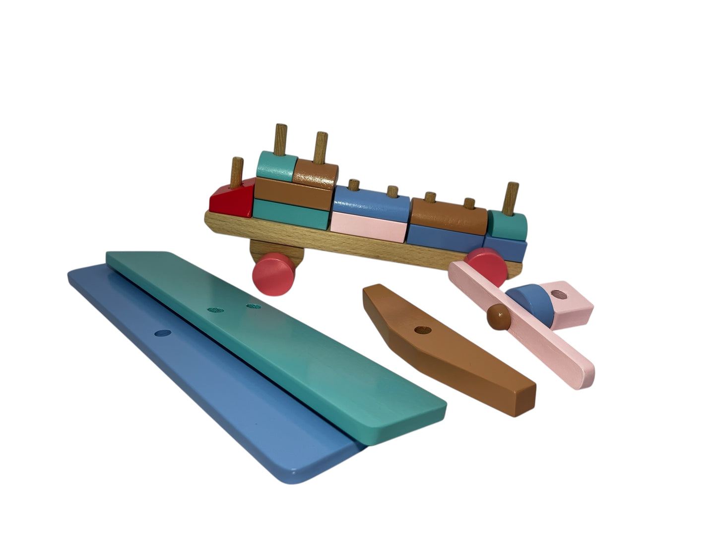 Wooden Shape & Sort Aeroplane(15PCS) – Educational Toy for Kids