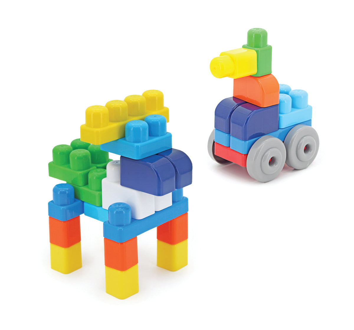 Sunta Little Raccoon Building Blocks – 30 Colorful Pieces in Cute Storage Box (18M+)