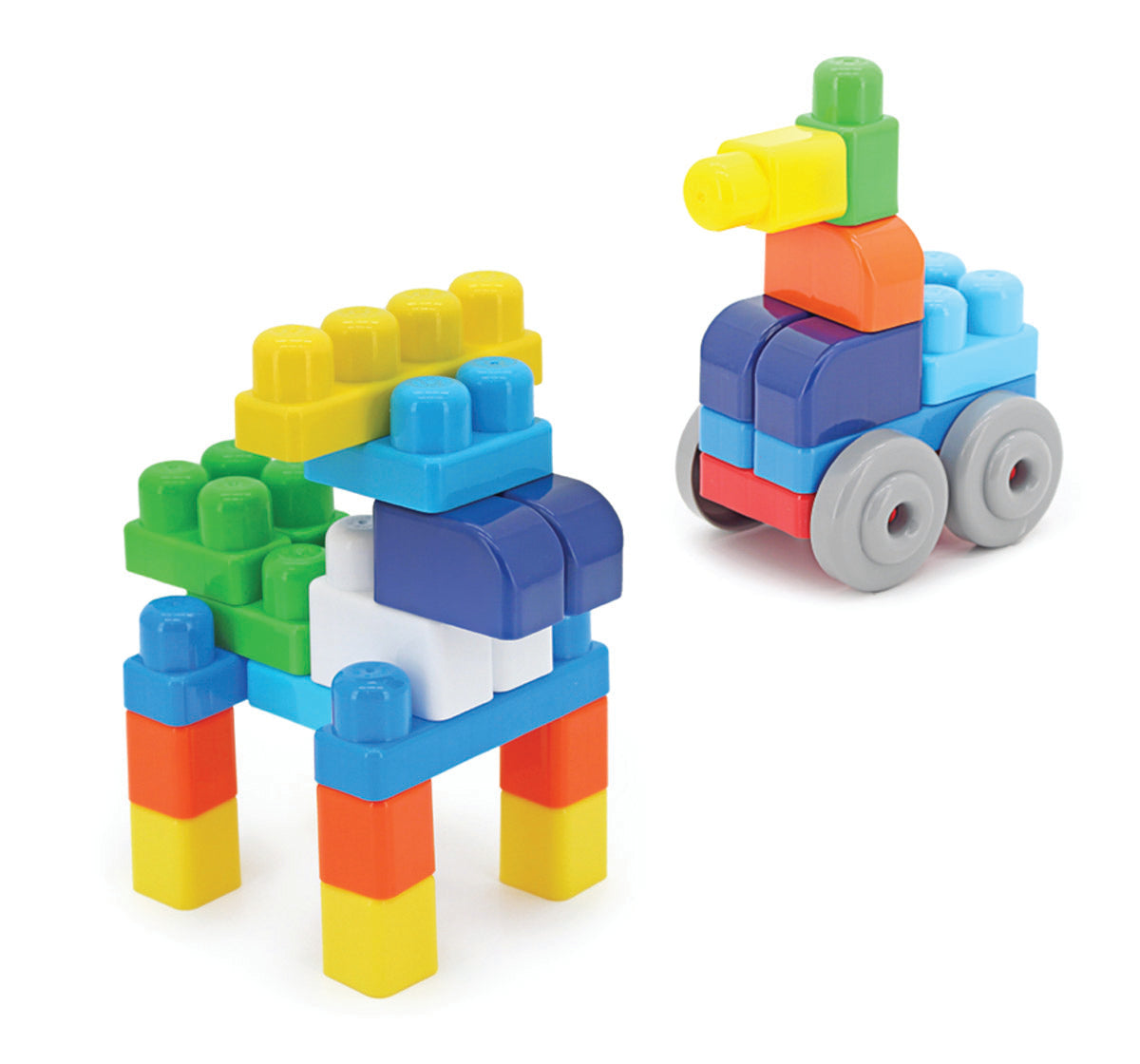 Sunta Little Elephant Building Blocks – 30 Colorful Pieces in Cute Storage Box (18M+)