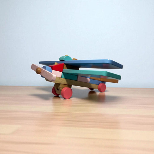 Wooden Shape & Sort Aeroplane(15PCS) – Educational Toy for Kids