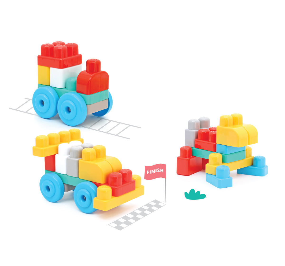 Cat-Themed Pull-Along Block Trolley Set – 30 Colorful Building Pieces | Build, Stack & Play with Purr-fect Fun (18M+)