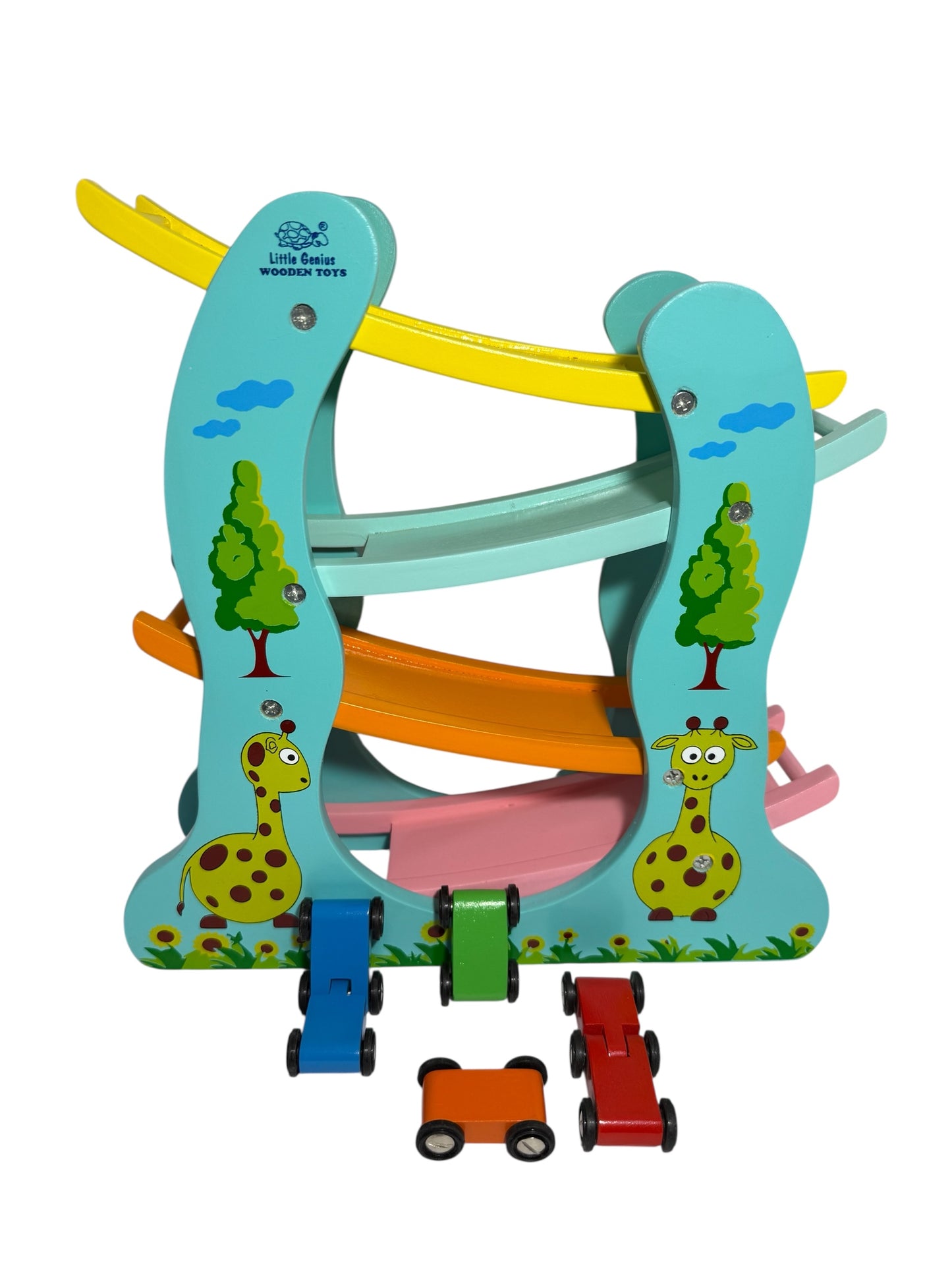 Wooden Ramp Race Car Track high quality – 4 Tier Wooden Racing Toy