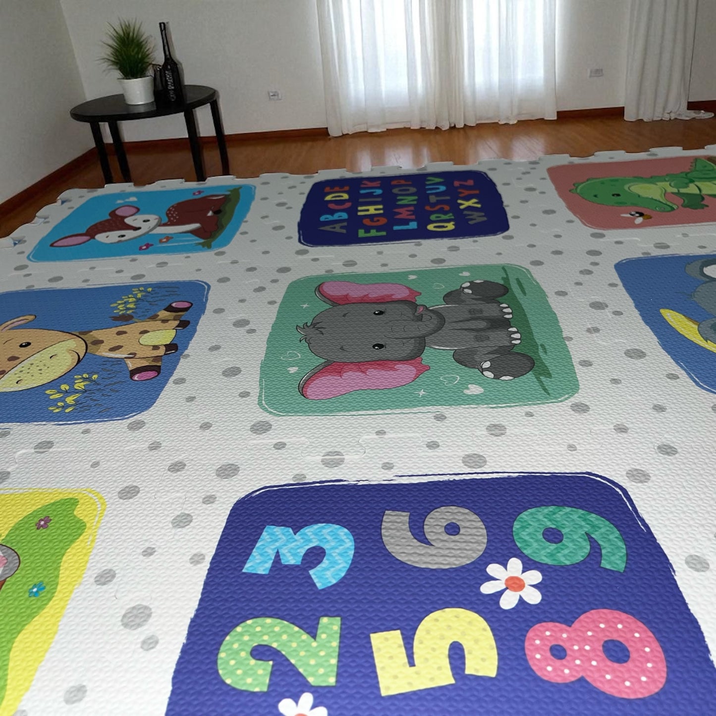Baby Puzzle Mat – 9 Pieces (Animal, Alphabet & Number Series)(920MM*920MM)