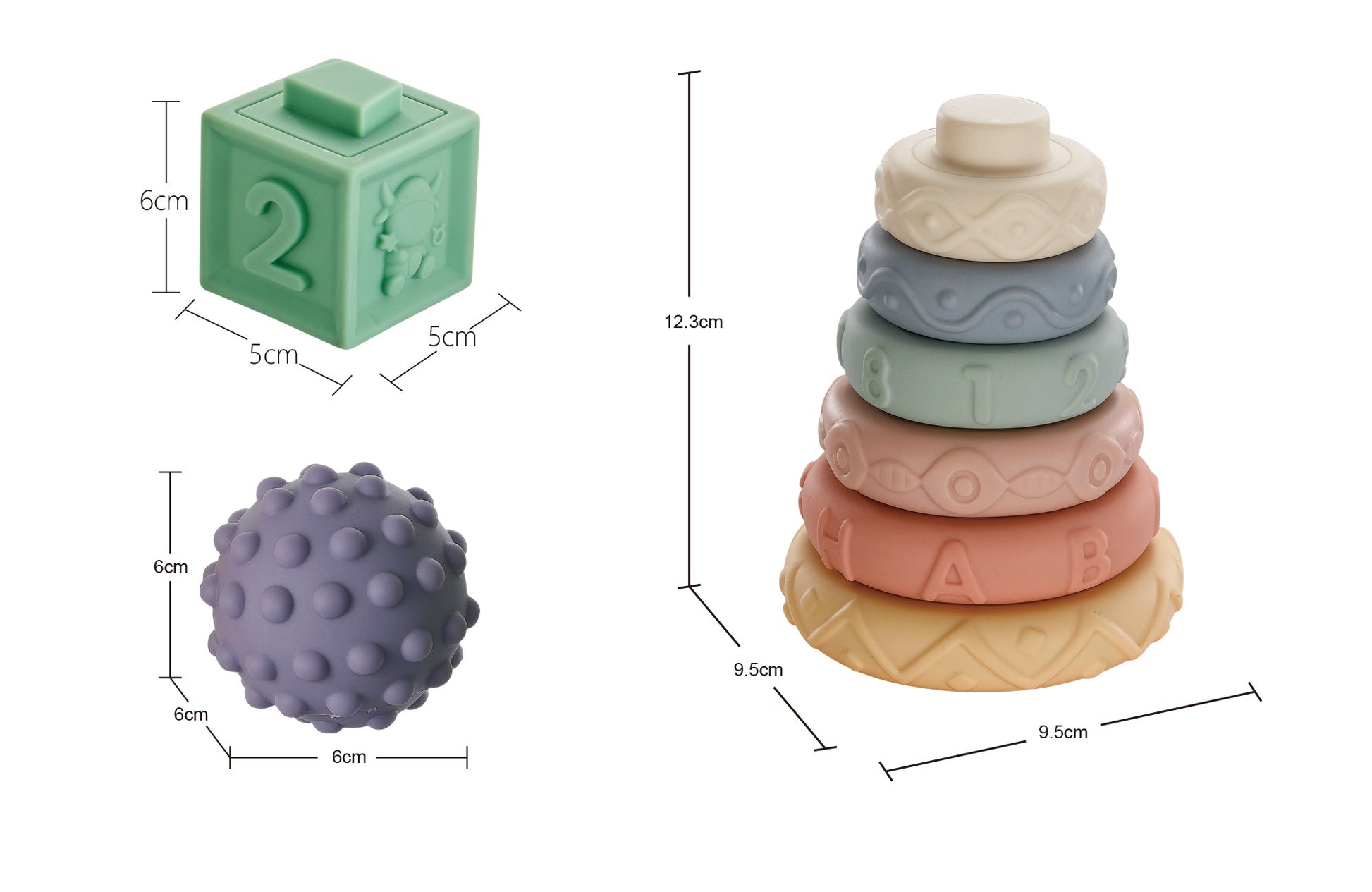 Baby's First Soft Sensory Toy Set -Blocks, Balls & Stacker (23 Pieces)-Infant Toys-Open Ended-Toycra