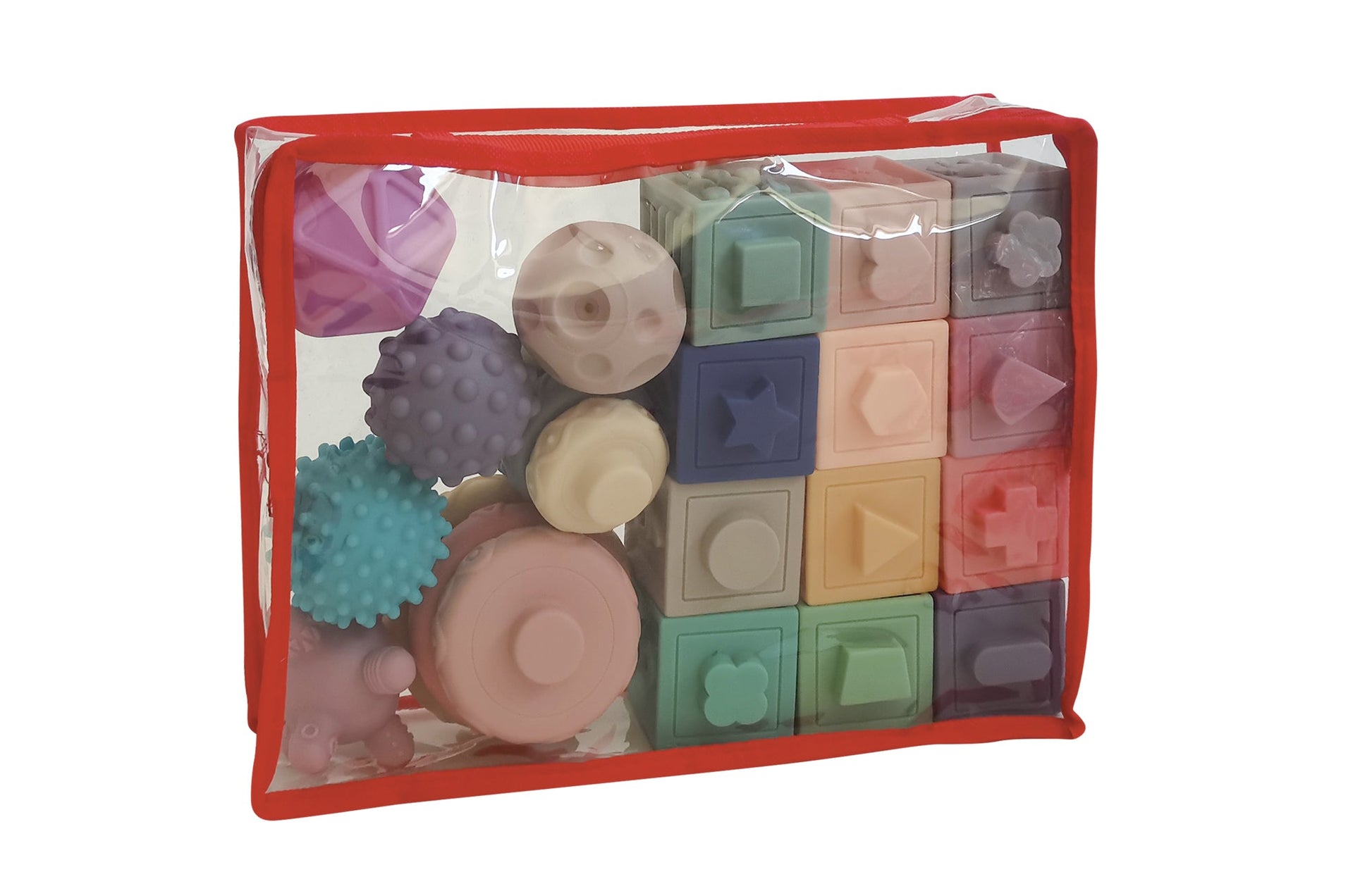 Baby's First Soft Sensory Toy Set -Blocks, Balls & Stacker (23 Pieces)-Infant Toys-Open Ended-Toycra
