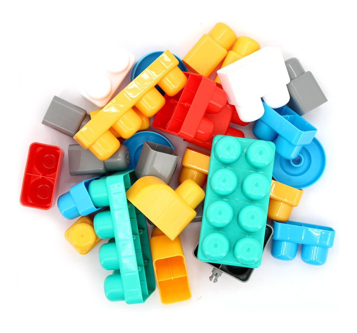 Cow-Themed Pull-Along Block Trolley Set – 30 Colorful Building Pieces | Build, Stack & Moo-ve On-the-Go (18M+)