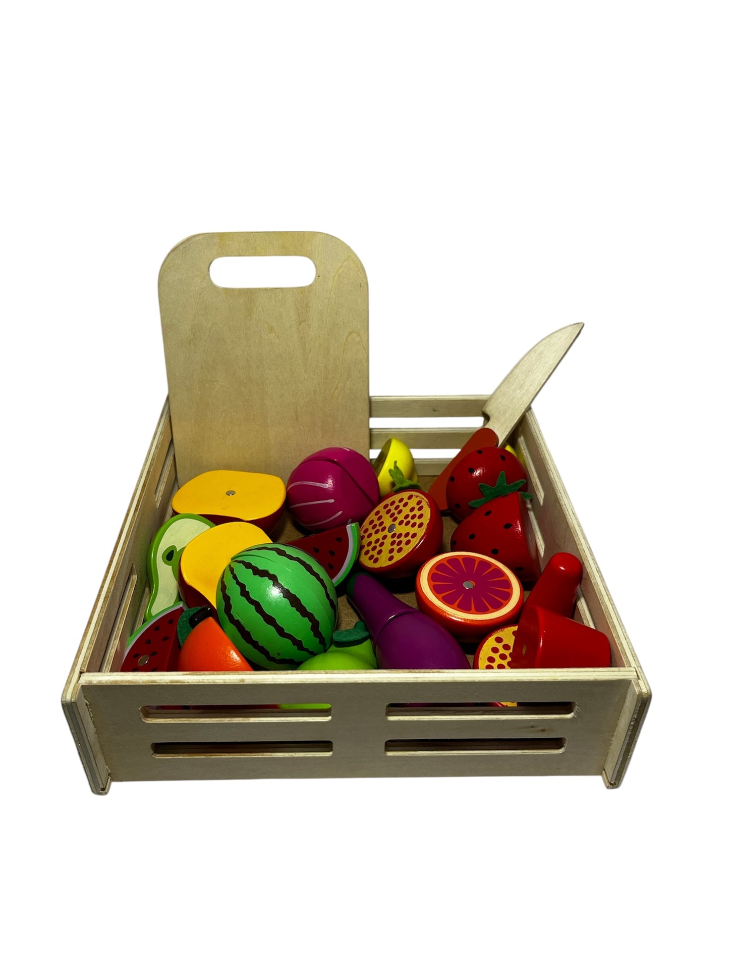 Wooden Cutting Set - Fruits & Veggies