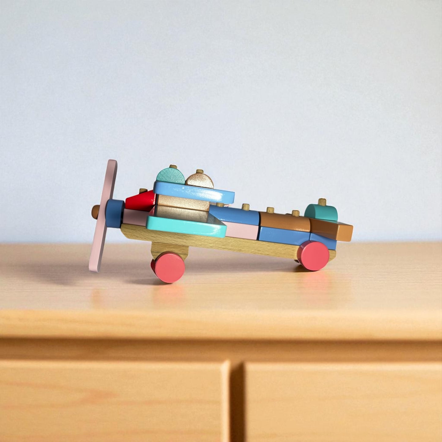 Wooden Shape & Sort Aeroplane(15PCS) – Educational Toy for Kids