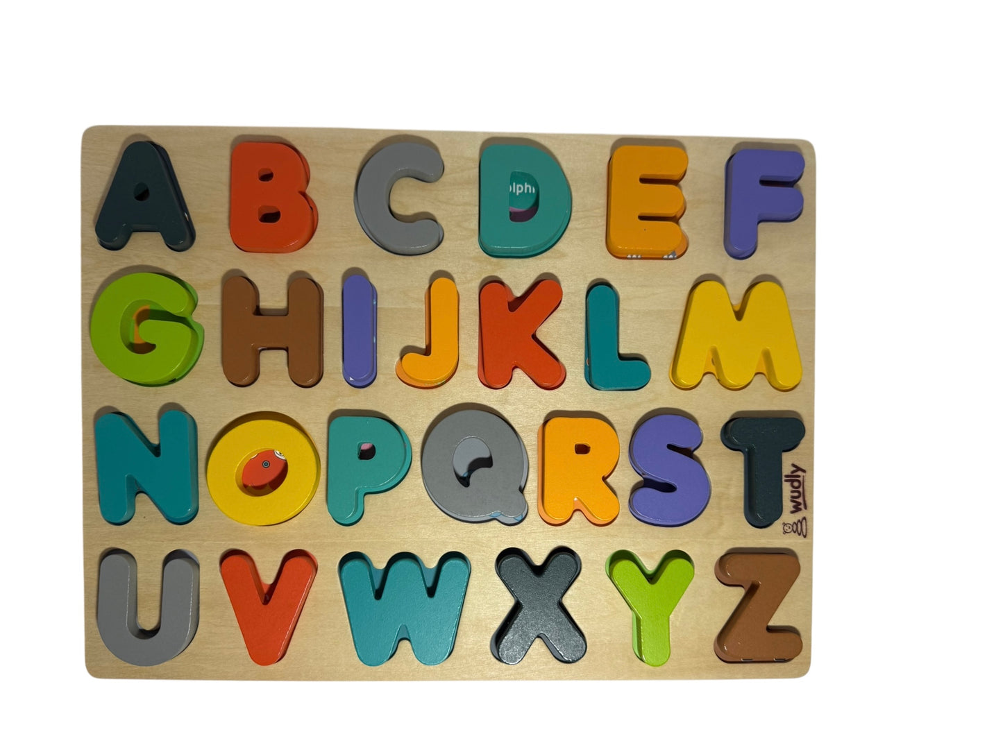 Wooden Alphabet Puzzle Board (A–Z with Animals) – Montessori Learning Toy