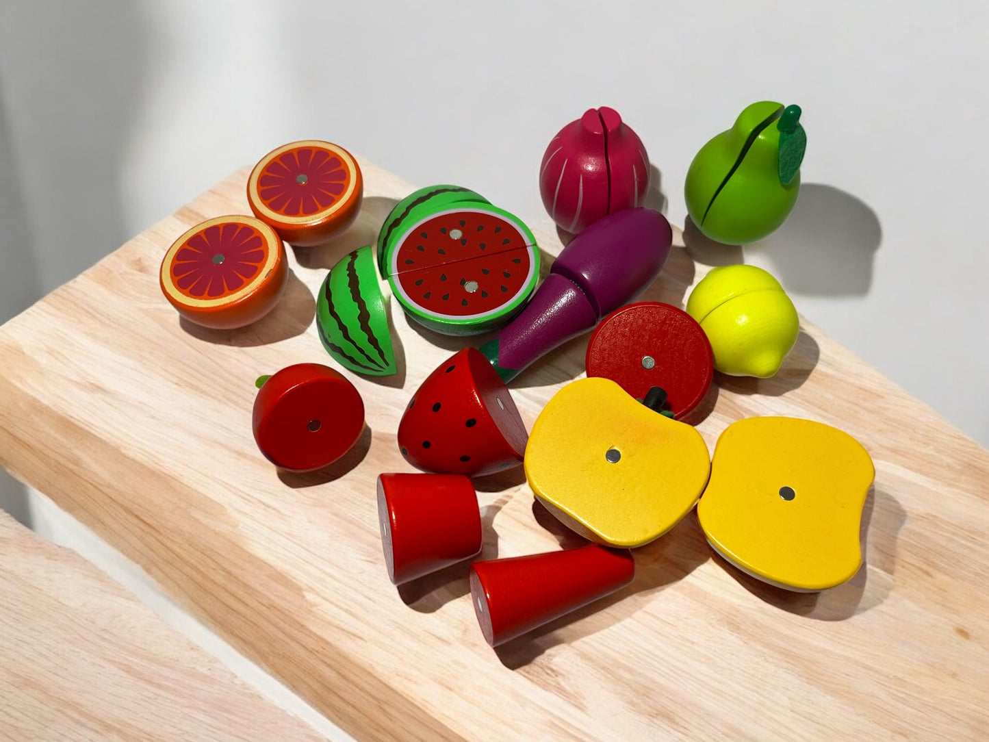 Wooden Cutting Set - Fruits & Veggies