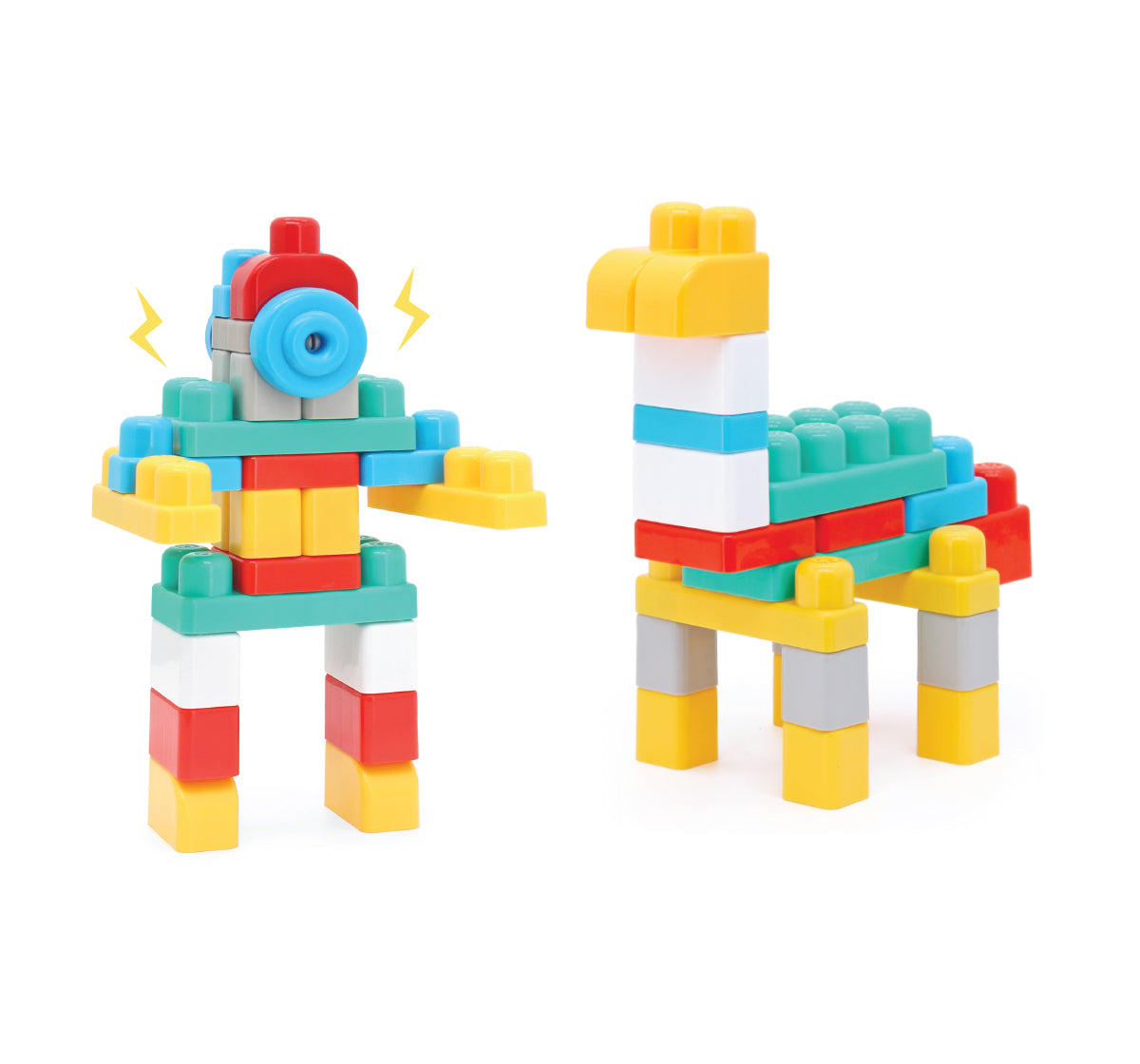 🚒 Fire Engine-Themed 2-in-1 Pull-Along Building Blocks Trolley Set – 30 Colorful Pieces (18M+)