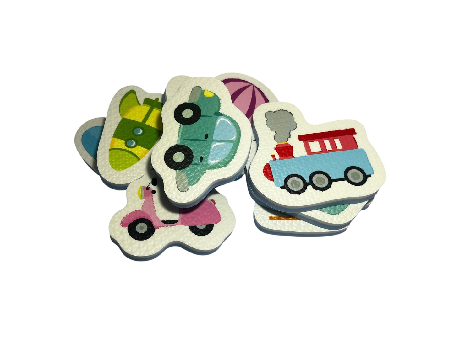 Transportation Foam Bath Toy Set – 9 Pieces