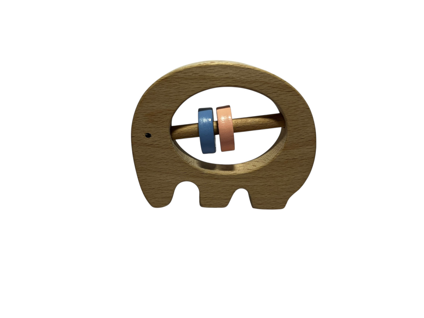 Wooden Elephant Baby Rattle – Eco-Friendly Teether Toy