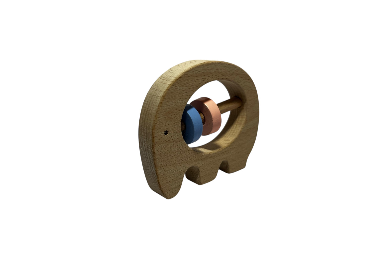 Wooden Elephant Baby Rattle – Eco-Friendly Teether Toy