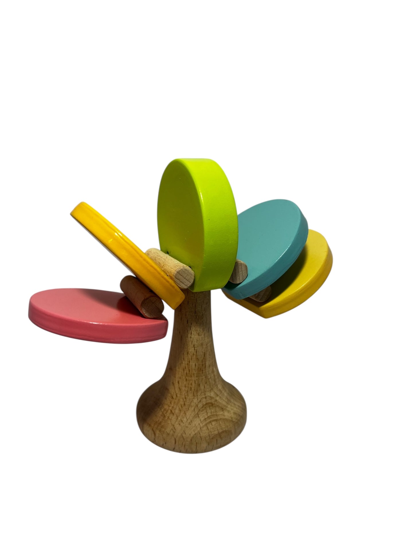 Wooden Rattle – 5 Clap Castanet (Montessori Baby Toy)