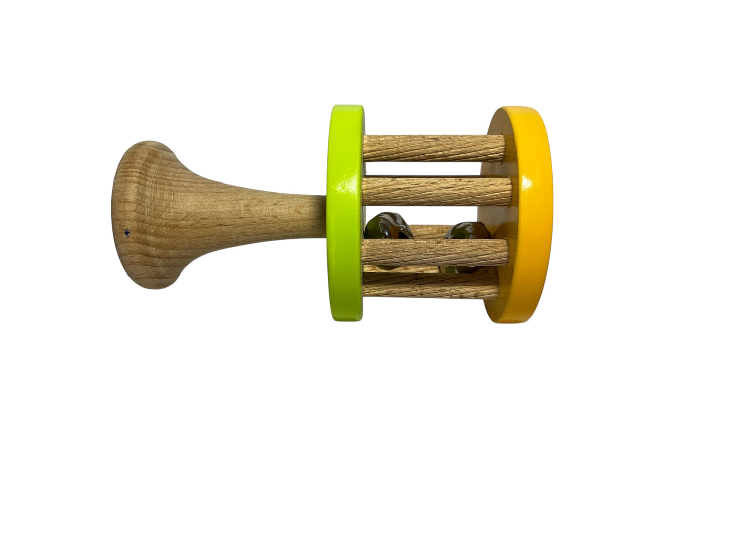 Wooden Cage Bell Rattle – Eco-Friendly Baby Toy (0–12 Months)