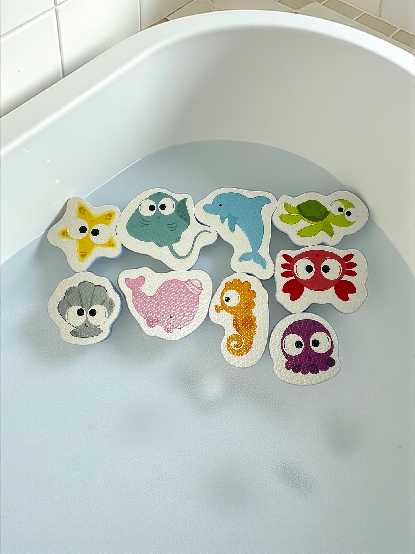 Sea Animals Foam Bath Toy Set – 9 Pieces