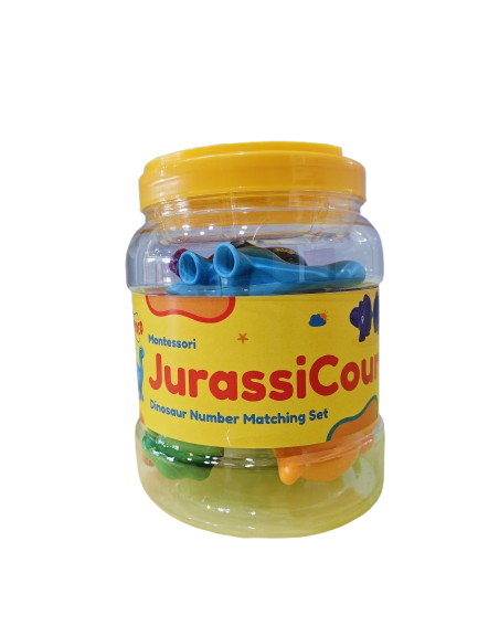 JurassiCount-Montessori Dinosaur Number Matching Set (20 pcs)-Learning & Education-Open Ended-Toycra