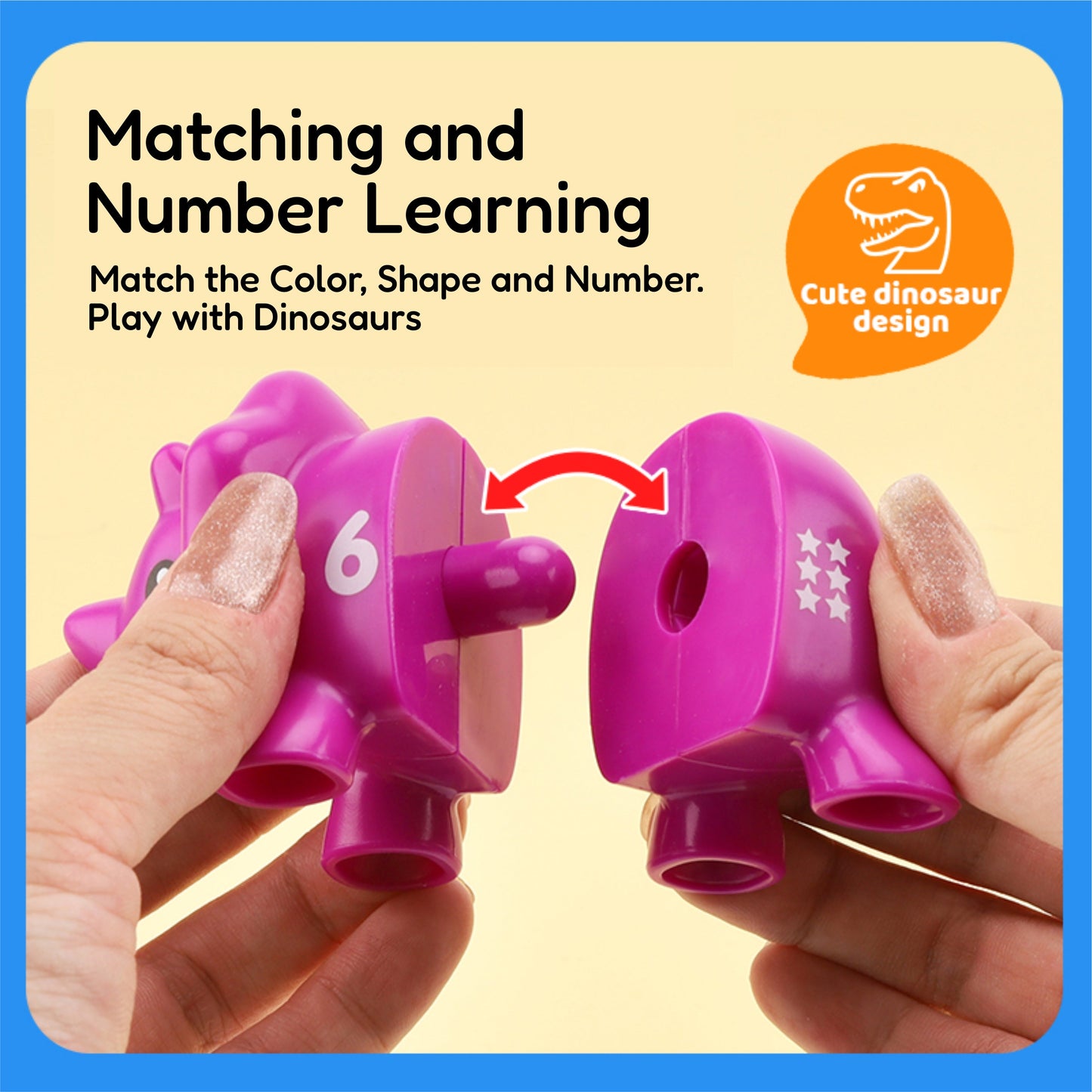 JurassiCount-Montessori Dinosaur Number Matching Set (20 pcs)-Learning & Education-Open Ended-Toycra