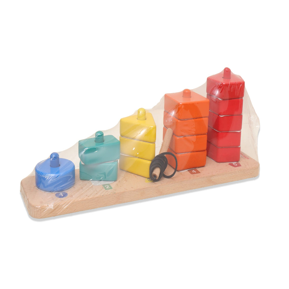 Open Ended 3 in 1 Stack and Sort Board With Lace-Motor Skills-Open Ended-Toycra