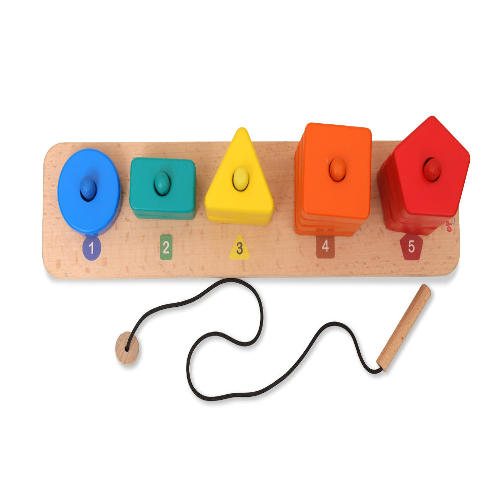 Open Ended 3 in 1 Stack and Sort Board With Lace-Motor Skills-Open Ended-Toycra