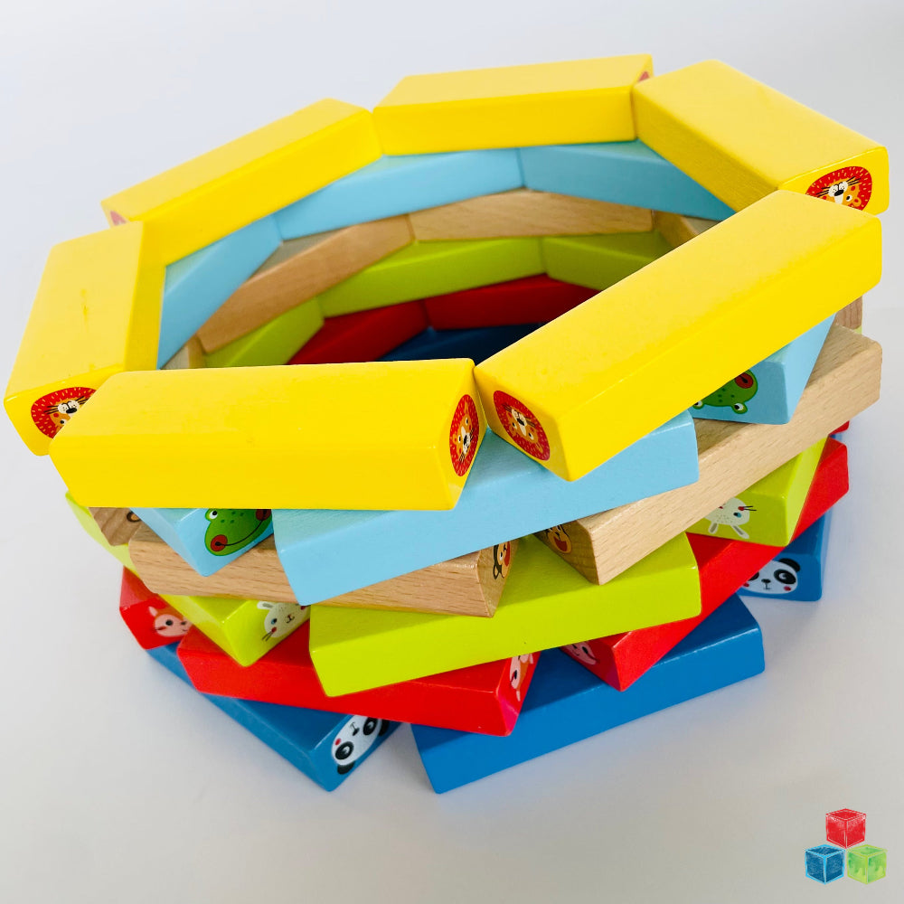 Open Ended Jungle Tumble Wooden Stacking Game-Kids Games-Open Ended-Toycra