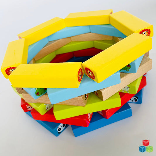 Open Ended Jungle Tumble Wooden Stacking Game-Kids Games-Open Ended-Toycra