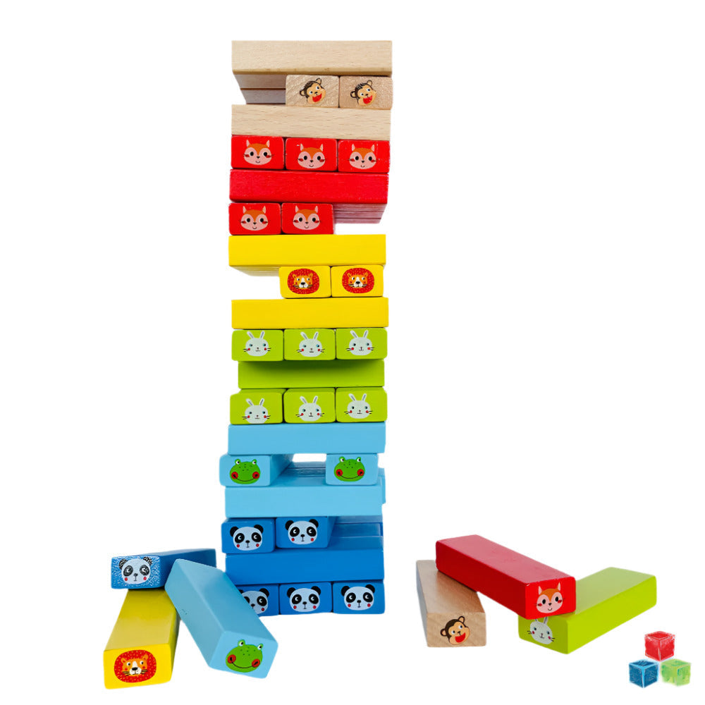 Open Ended Jungle Tumble Wooden Stacking Game-Kids Games-Open Ended-Toycra