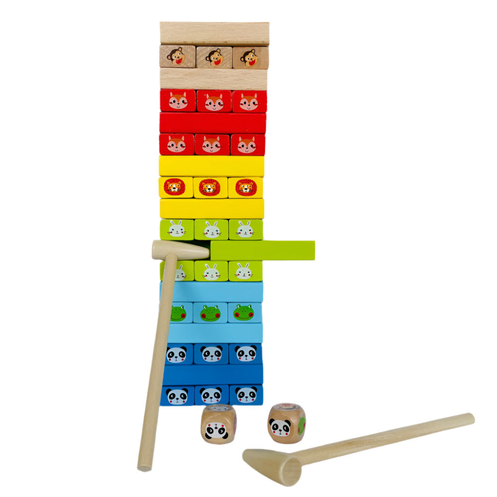 Open Ended Jungle Tumble Wooden Stacking Game-Kids Games-Open Ended-Toycra
