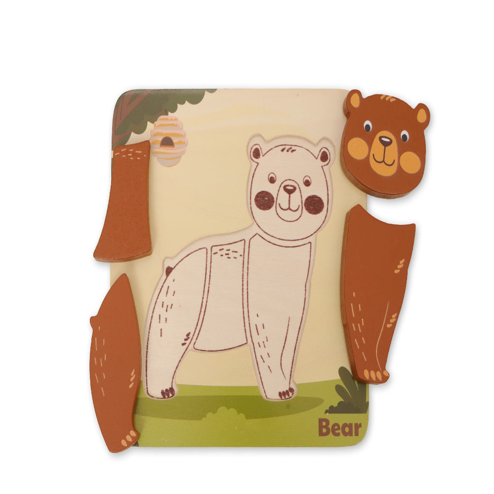 Open Ended Toddler's First 6 In 1 Puzzle - Animals (6 puzzles, 27 pcs)-Puzzles-Open Ended-Toycra